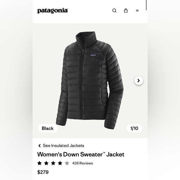 [LIKE NEW] Patagonia Down Black Puffer Jacket - Picture 1 of 12